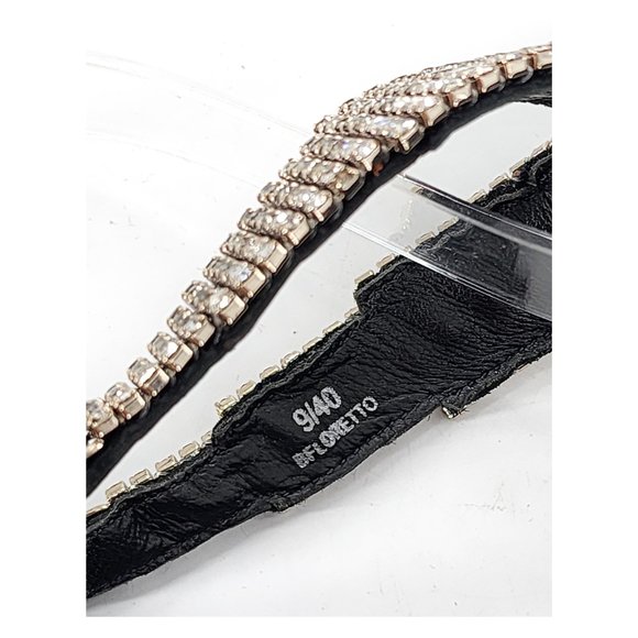 B BRIAN ATWOOD BFLORETO Suede Crystal Embellished Sandals T-Strap Black - Picture 7 of 14